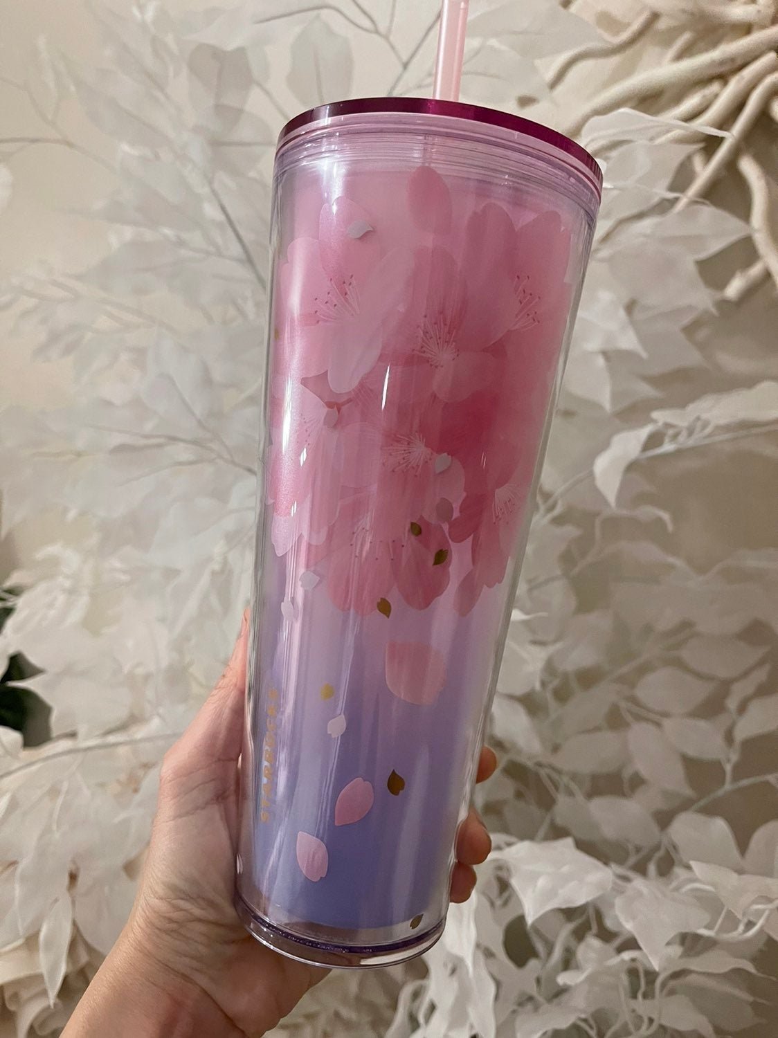 Starbucks spring cherry blossom Overseas tumbler cold cup 24 oz