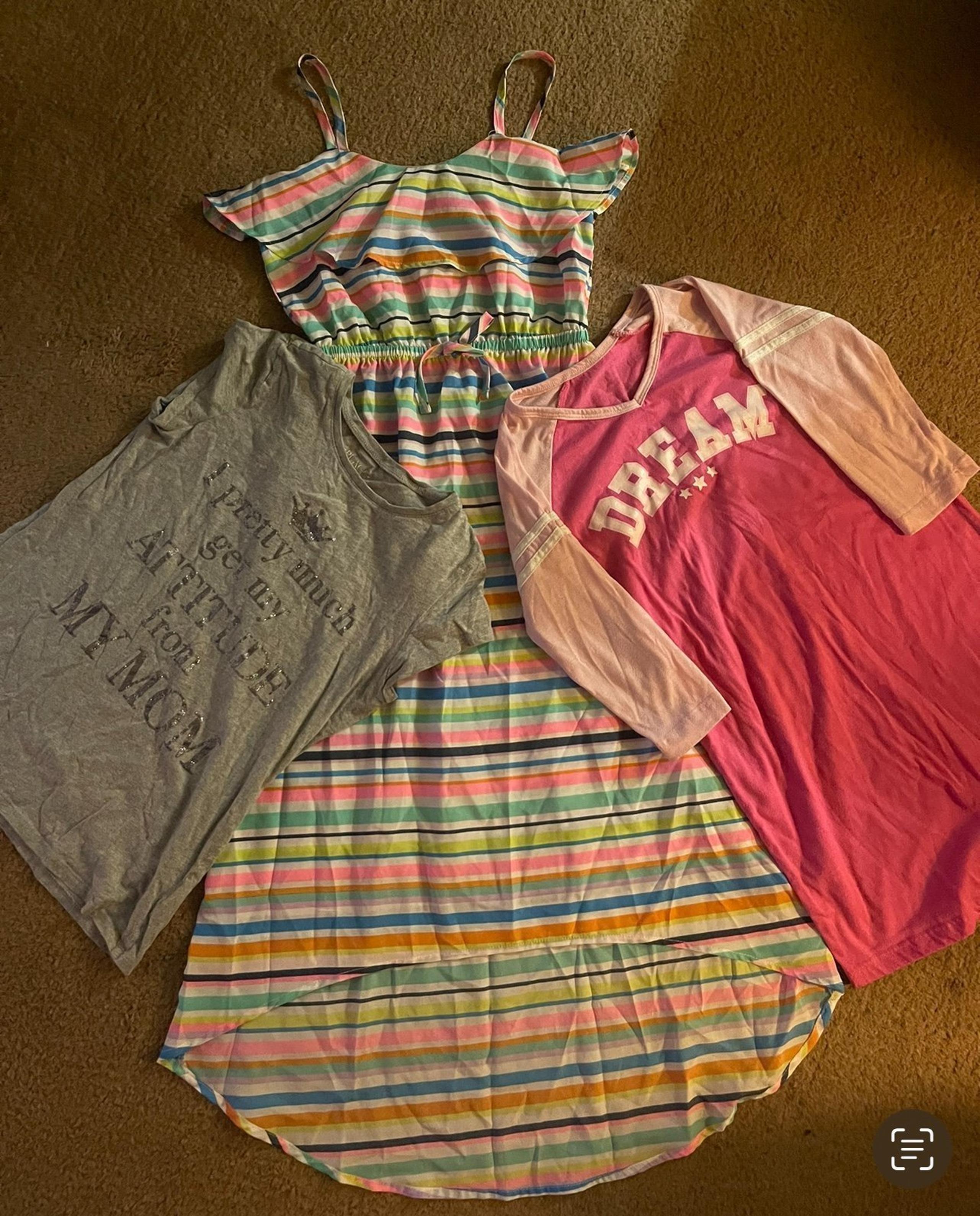 Girls dress and tee - size 10 12