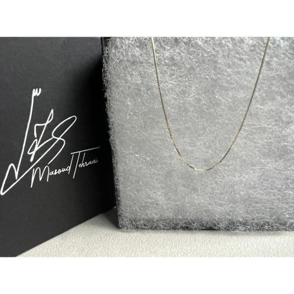 14k box chain necklace solid gold 22”