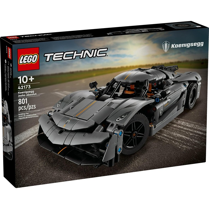 LEGO Technic Koenigsegg Jesko Absolut Grey Hypercar, Sports Car Building Toy Set