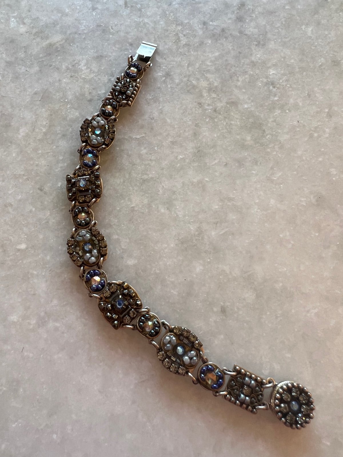 Ayala Bar Blue Beaded Opalescent Crystal Bracelet