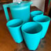Tupperware Pitcher and Tumblers