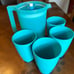 Tupperware Pitcher and Tumblers