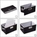 Decorative Linen Fabric Storage Baskets Cubes Living Room Black Metal Handles
