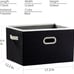 Decorative Linen Fabric Storage Baskets Cubes Living Room Black Metal Handles