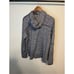 Lululemon Surge Warm 1/2 Zip Hoodie Heathered Gray Black Stripe, SZ XL