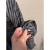 Lululemon Surge Warm 1/2 Zip Hoodie Heathered Gray Black Stripe, SZ XL