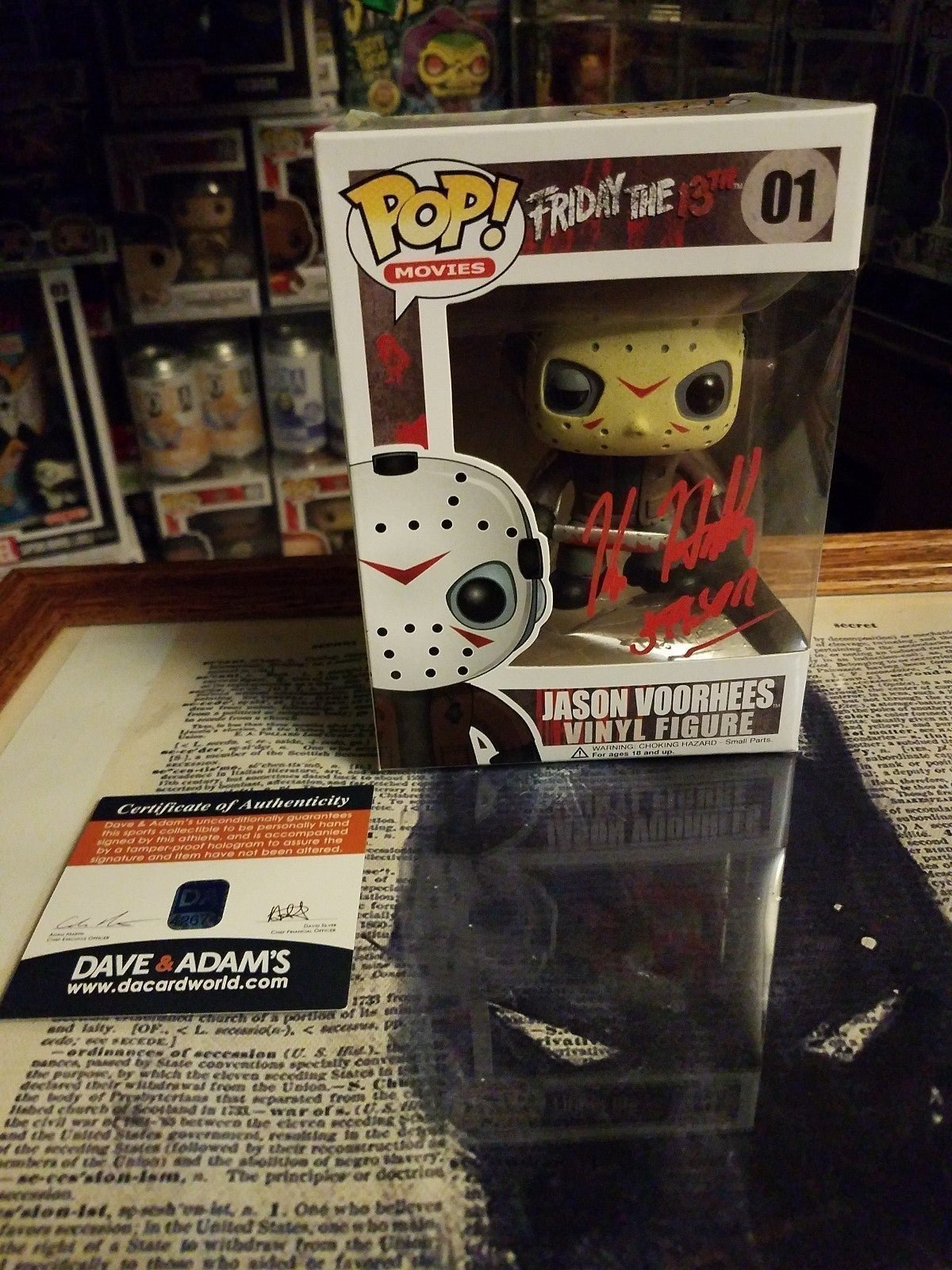 Funko Pop Jason Vorhees 01 Friday The 13th Signed By Kane Hodder COA Included