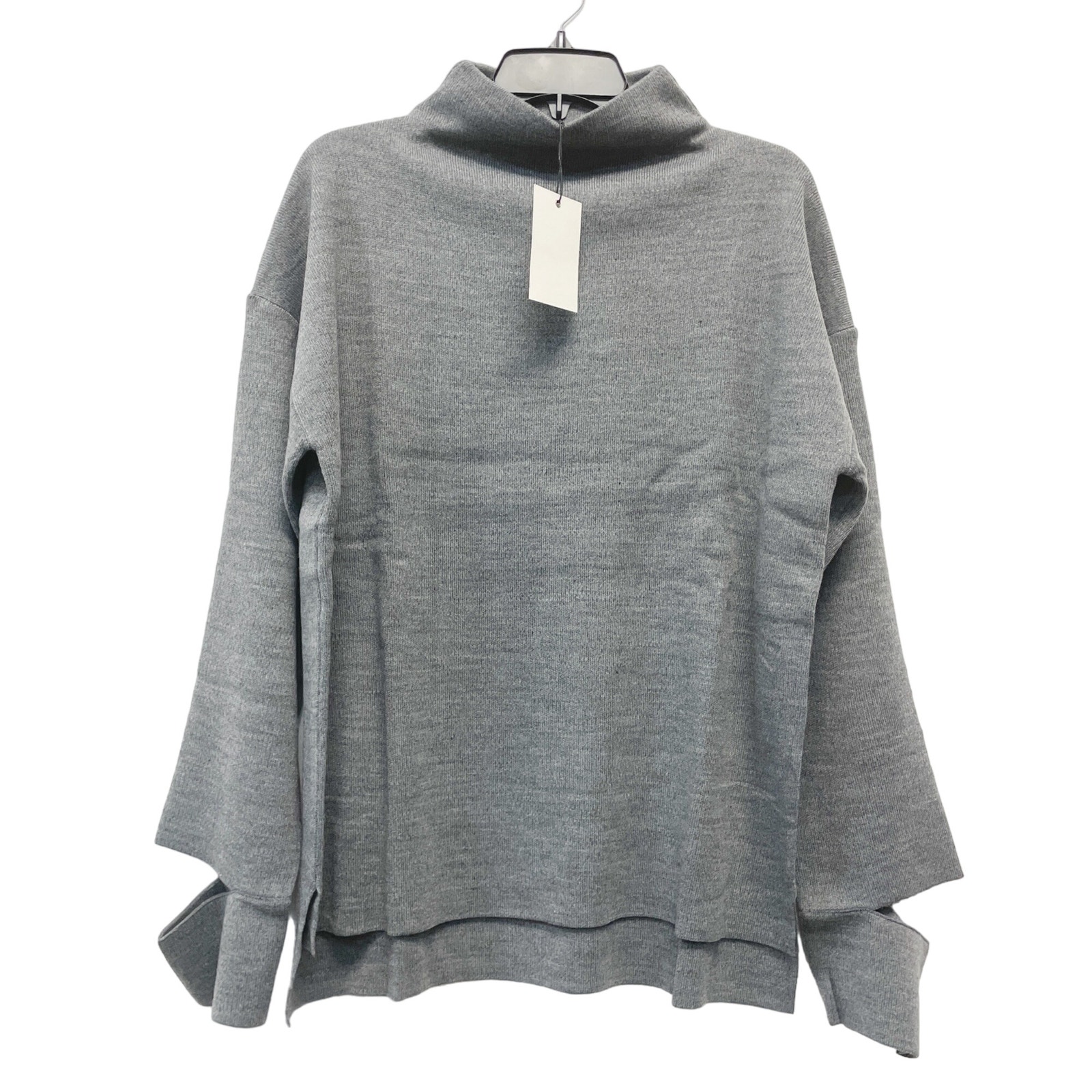 Evidnt Los Angeles for Anthropologie Women's Gray Mock Neck Loose Sweater Size S