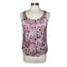 St. John Collection Floral Satin Silk Sleeveless Blouse Top Women’s Medium