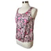 St. John Collection Floral Satin Silk Sleeveless Blouse Top Women’s Medium