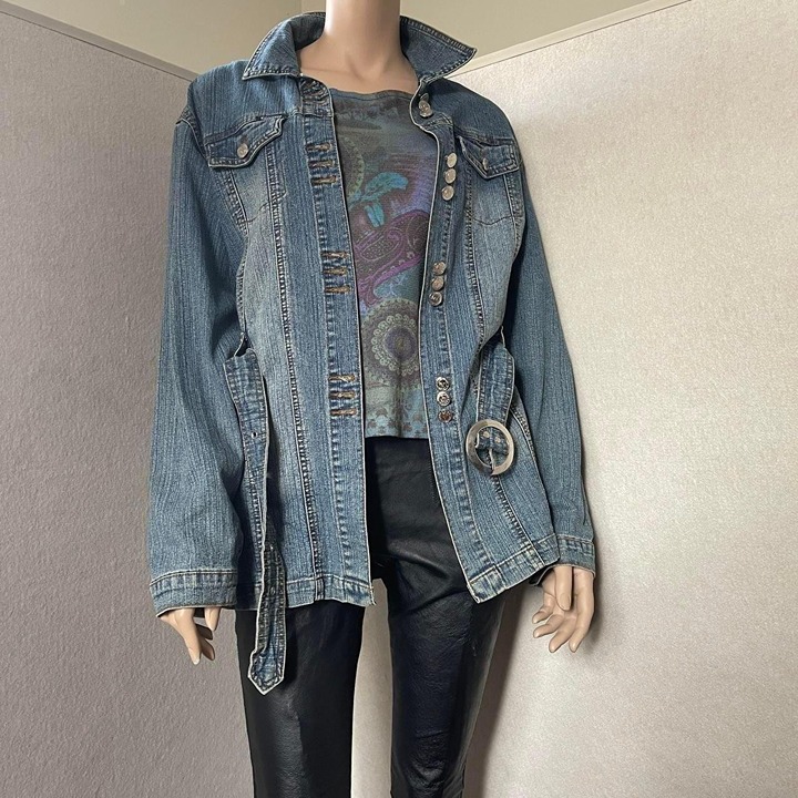 Tianmeizi Vintage Y2K denim jacket
