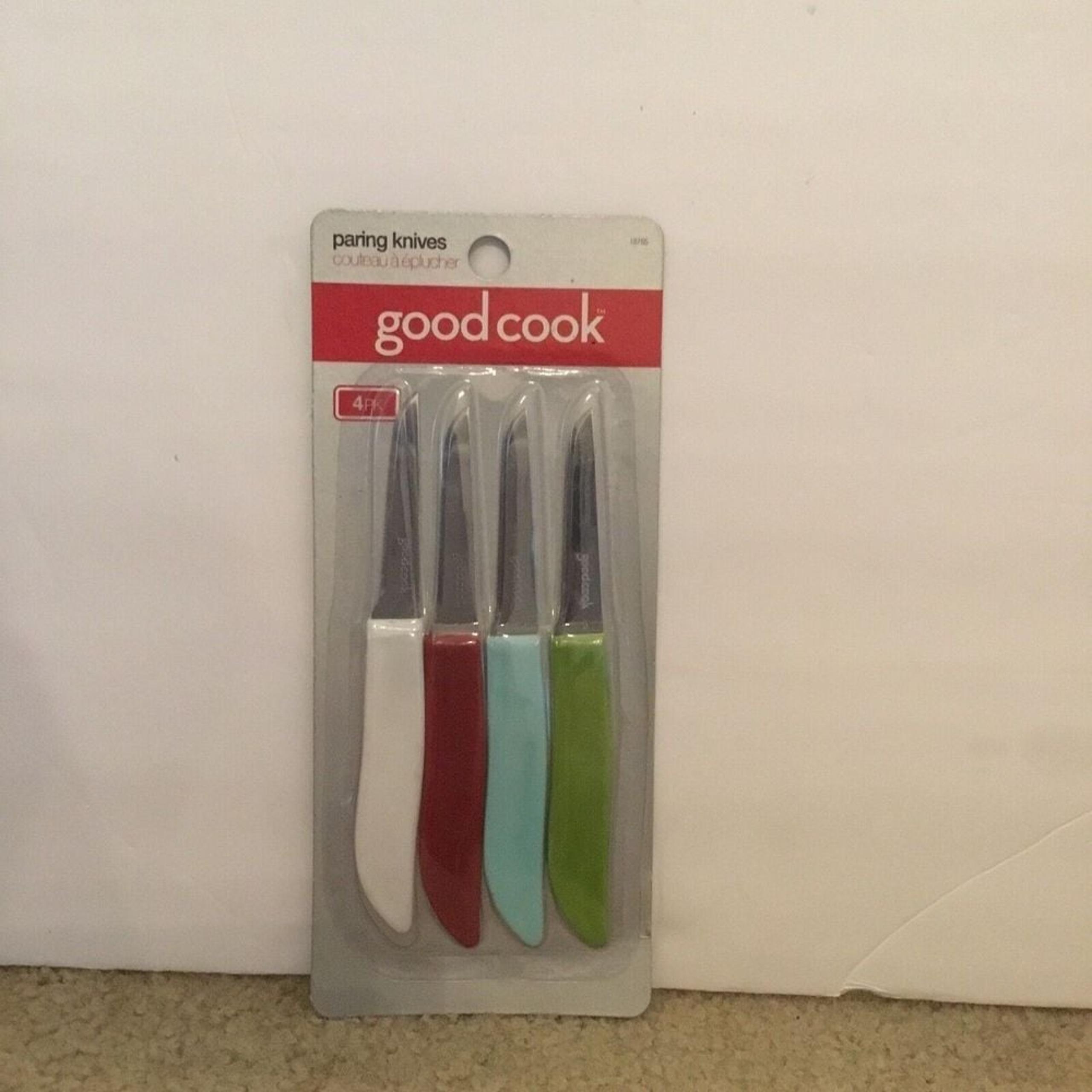(6)- Bradshaw Goodcook Colored Handle Paring Knife Set (4-Piece) Model: 18765