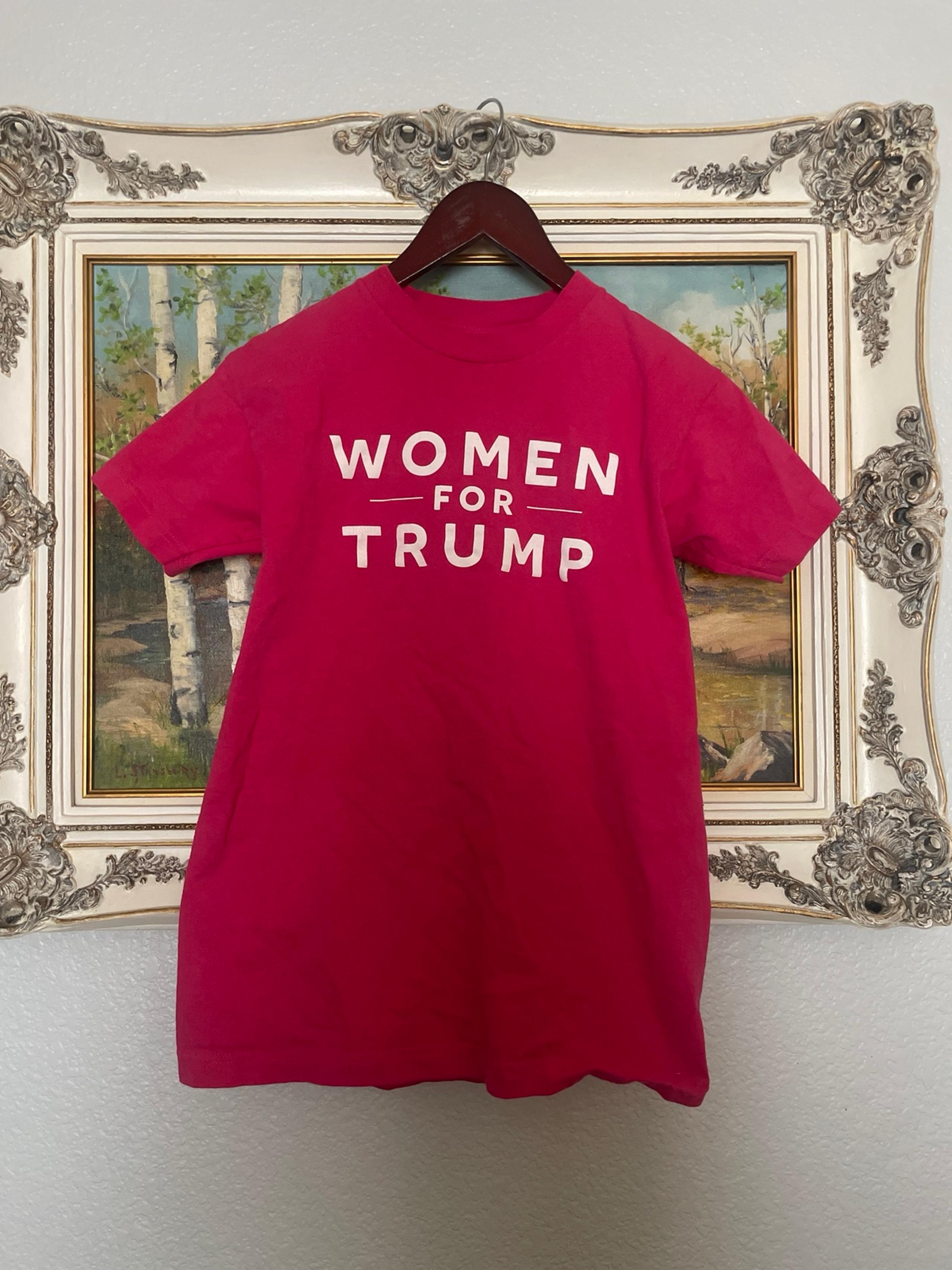 Woman for trump shirt pink worn once, to small for me I am a medium