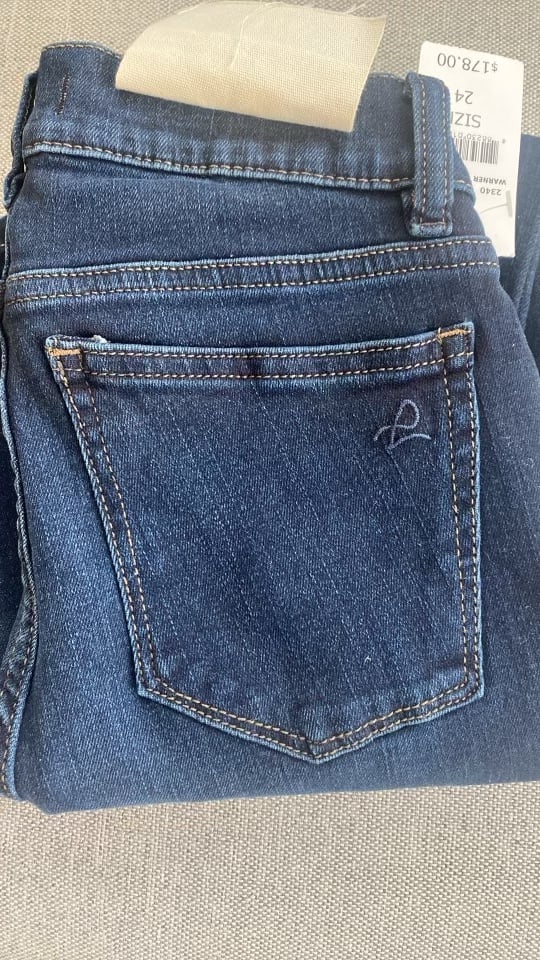 DL 1961 performance Florence Instasculpt Skinny Dark Wash Jean size waist 24 NWT - detail