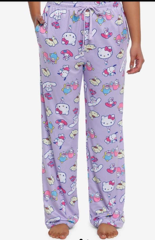 New Women's Sanrio Hello Kitty & Friends Balloons Pajama Pants