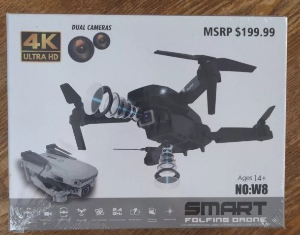 Smart folfing drone with dual camera. 4k ultra hd. MSRP 199.99