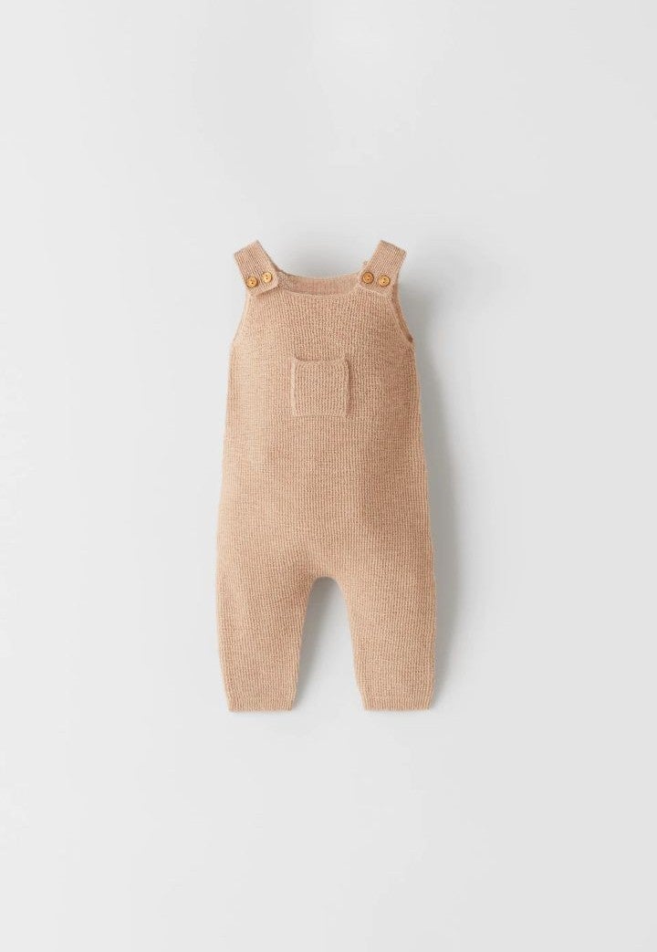Zara baby 100% alpaca TEXTURED KNIT OVERALLS PREMIUM. Size 1-3