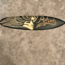 new england patriots hand carved board