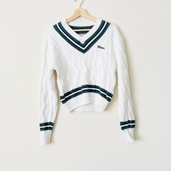 Wilson SMALL Westwood Sweater in white green
