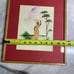 VTG African Art Watercolor And Natural Material 1990 Women With Basket On Head