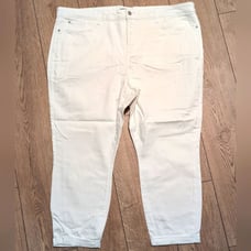 NEW NYDJ Jeans Womens Plus 24w 24 Ankle Capri White Denim Jeans Crop Stretch