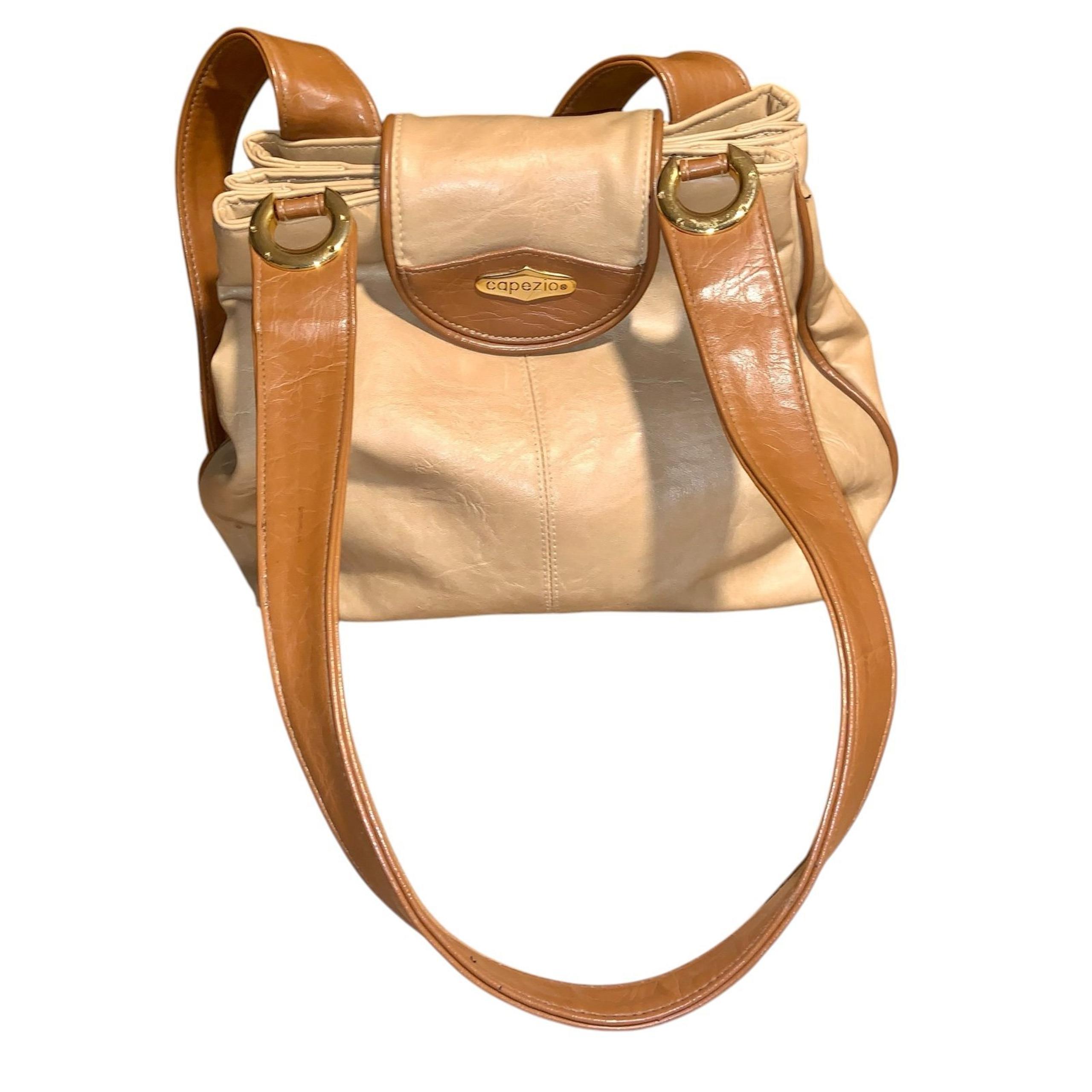 Capezio Cream & Brown Shoulder Bag- good condition