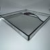 Handmade Stained Glass Square Vanity Mirror Tray 10x10 Pink Flower Stain VNTG