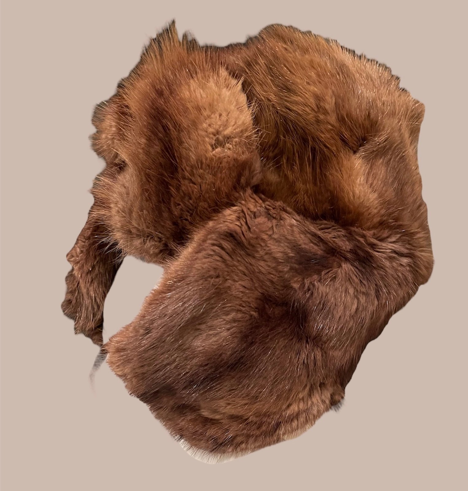 Vintage Genuine Real Fur Hat Trapper Hat for Men Made in Russia Winter Size S