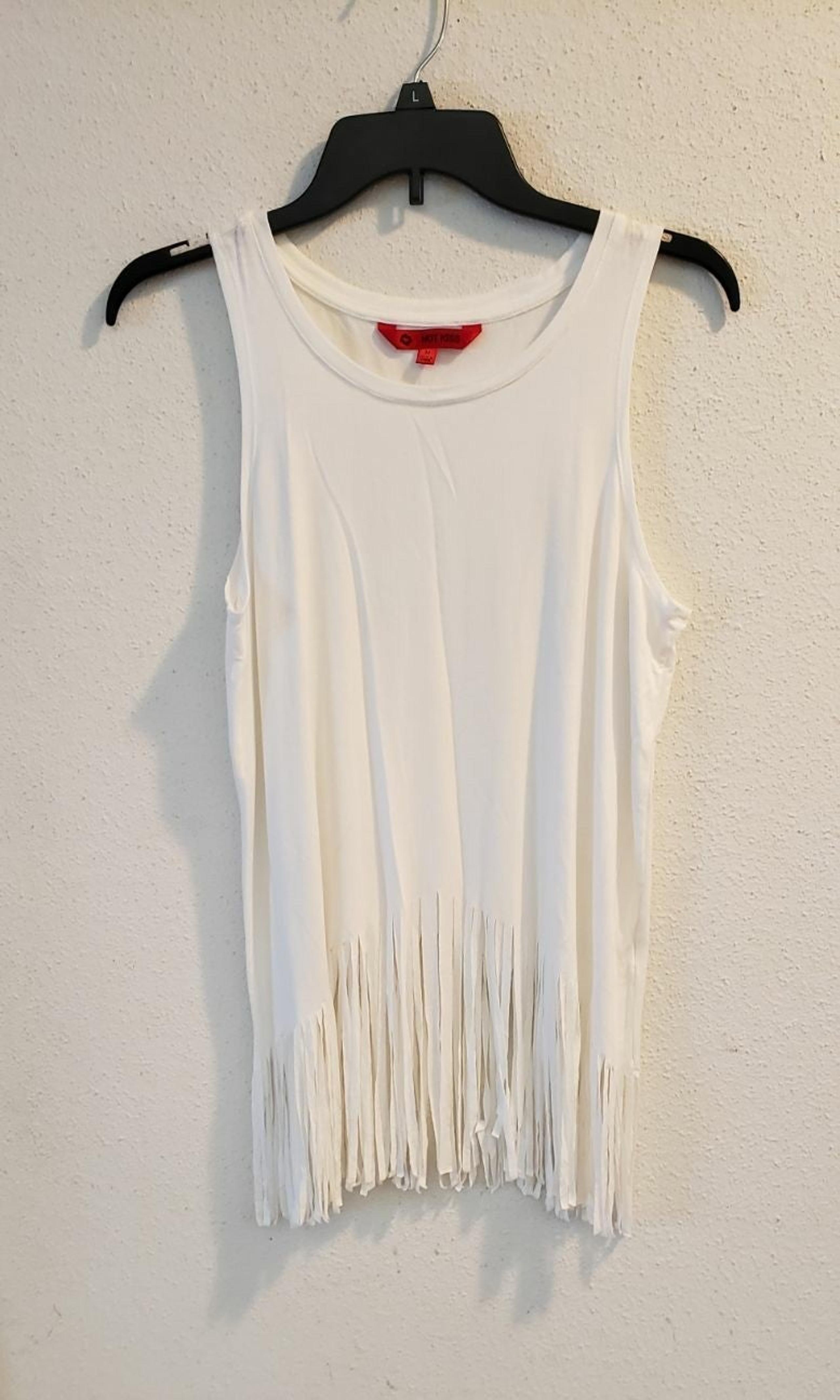 HOT KISS WHITE TANK TOP FRENCH BOTTOM