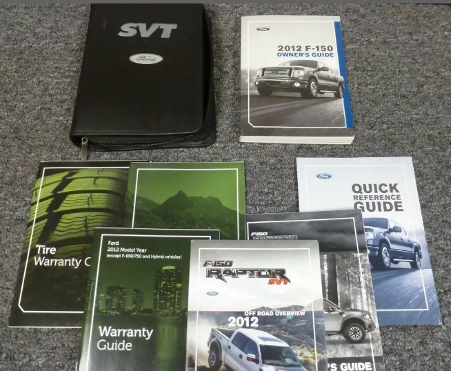 2012 ford f-150 raptor owners manual Set
