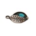 Sterling Silver Turquoise Stone Leaf Charm Pendant