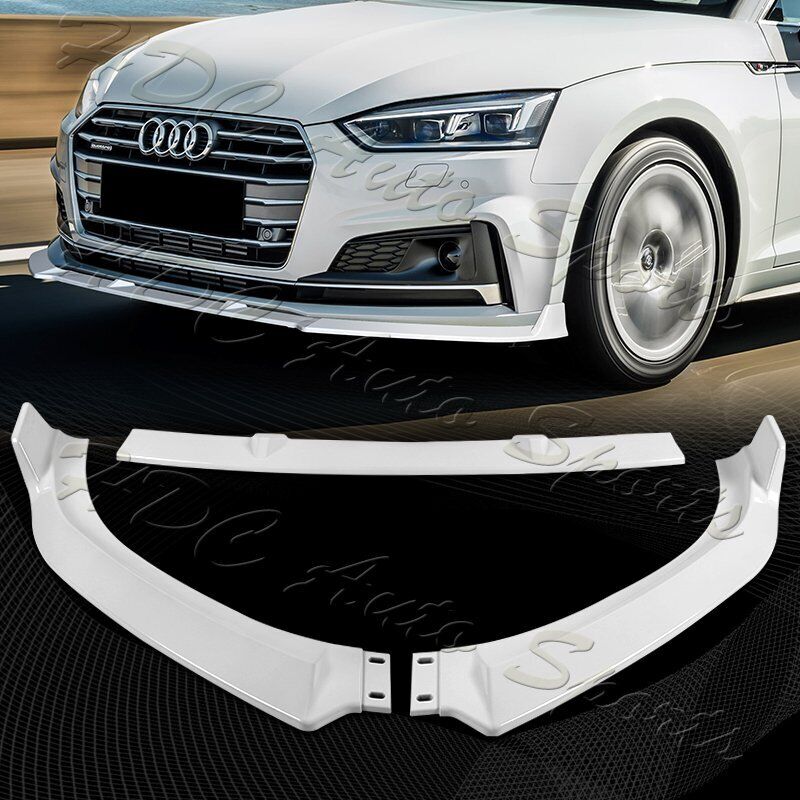 For 2017-2018 Audi A5 B9 Painted White Front Bumper Body Spoiler Splitter Lip