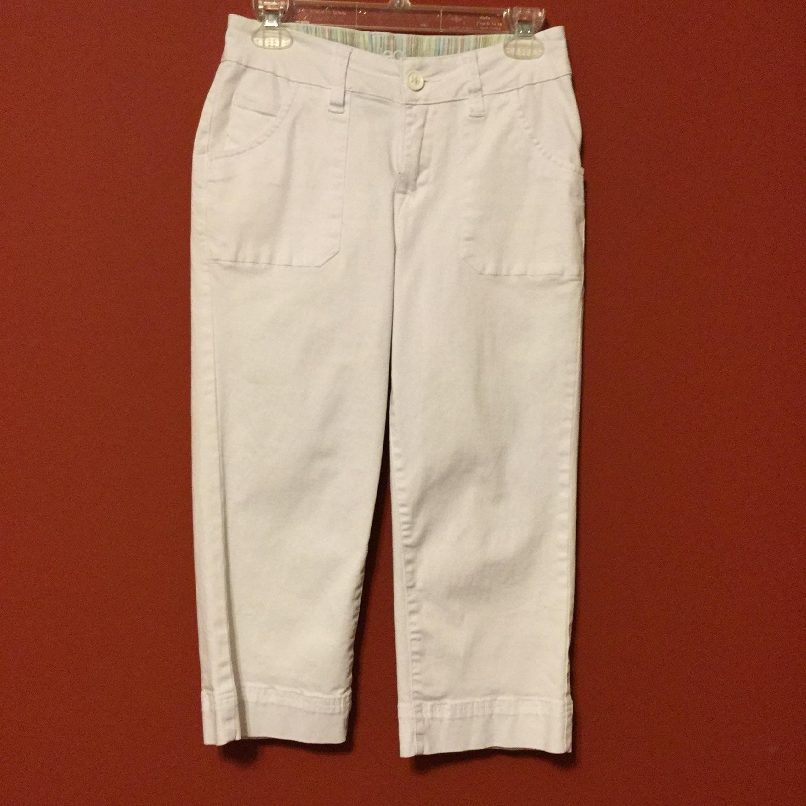 $79 2P Jag Jeans Carson Crop White Cargo