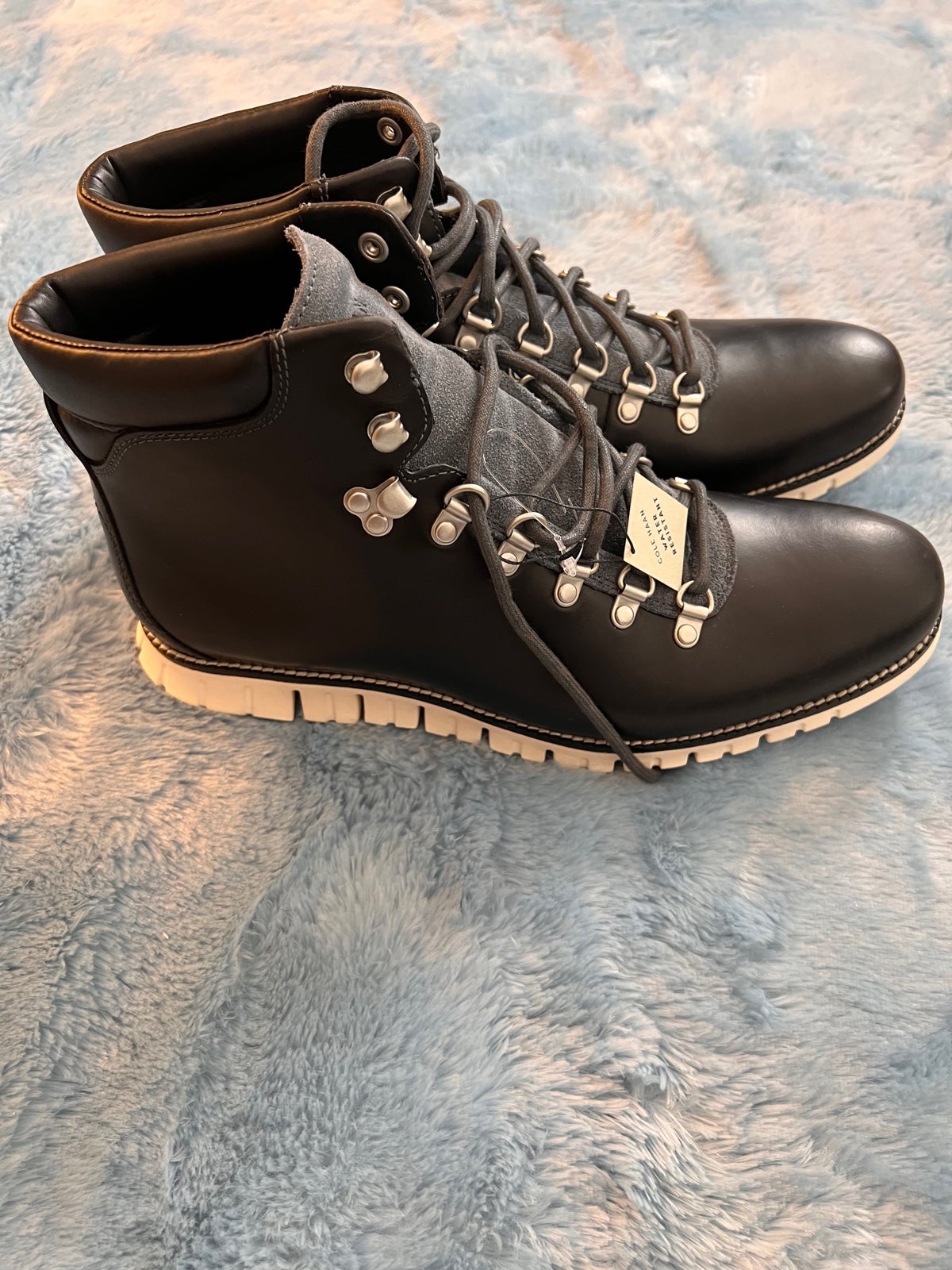 Cole Haan Zerogrand Casual Waterproof Black Leather Hiker Boot C35595 Men