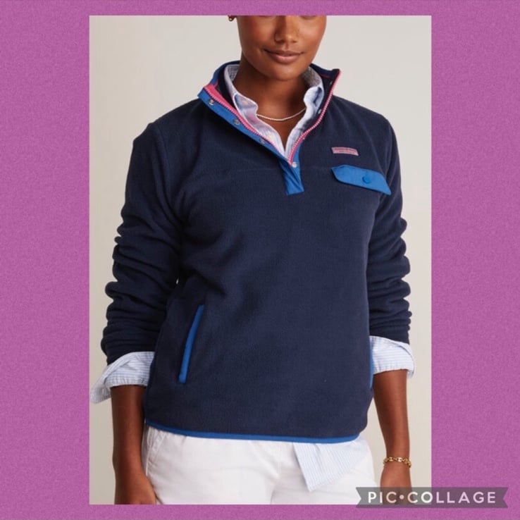 NWT VV fleece snap quarter zip M