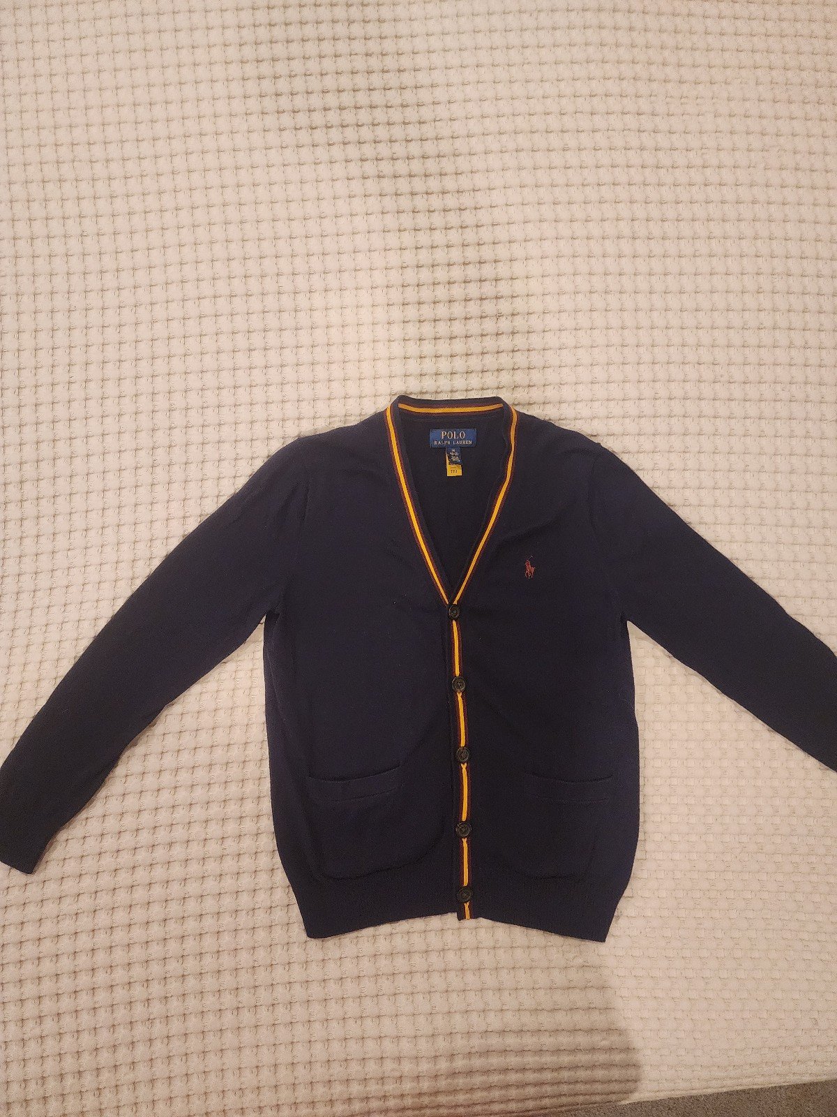Polo Ralph Lauren boys cardigan, size M 10-12y; cotton, excellent condition