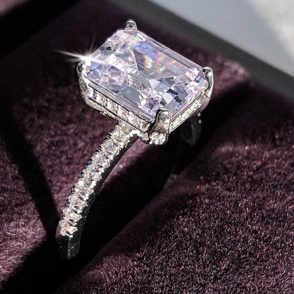 NEW Stamped 925/18K 3.5 CT Diamond Ring