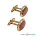 VTG DB 1/20 14KT GF Dolan Bullock Oval Goldstone Gold Tone Cufflinks & Tie Bar
