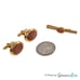 VTG DB 1/20 14KT GF Dolan Bullock Oval Goldstone Gold Tone Cufflinks & Tie Bar