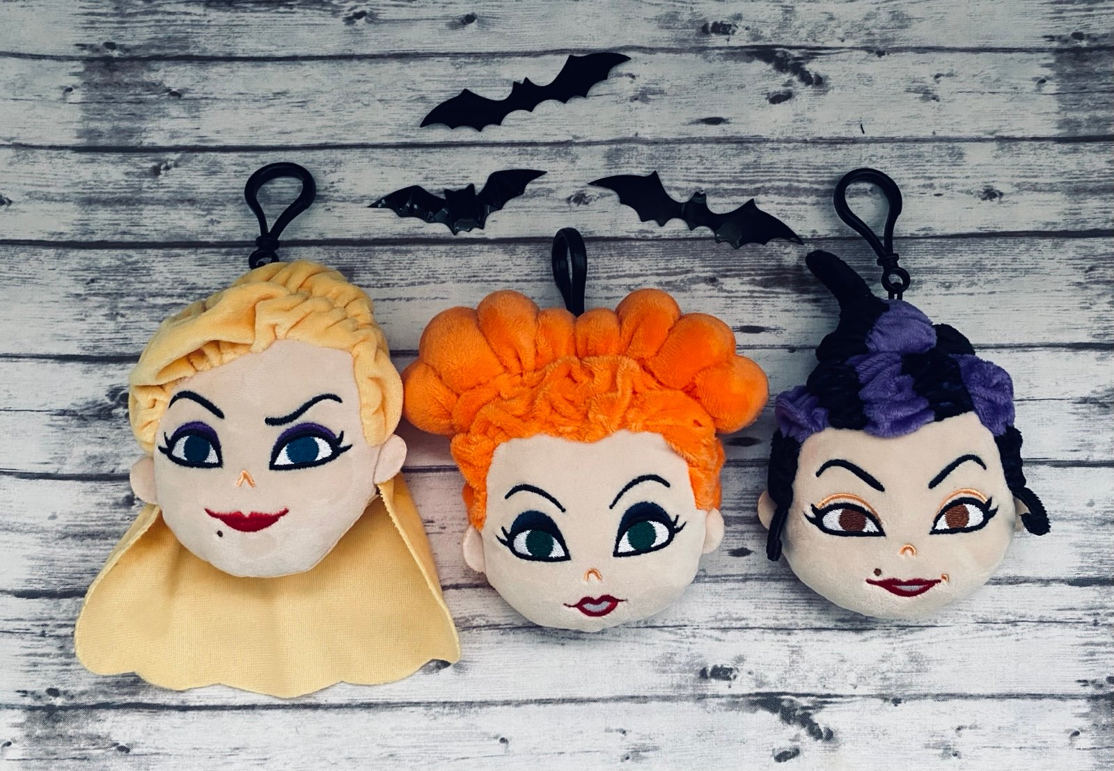 Hocus Pocus Sanderson Sisters Plush Clip Key Chains Lot