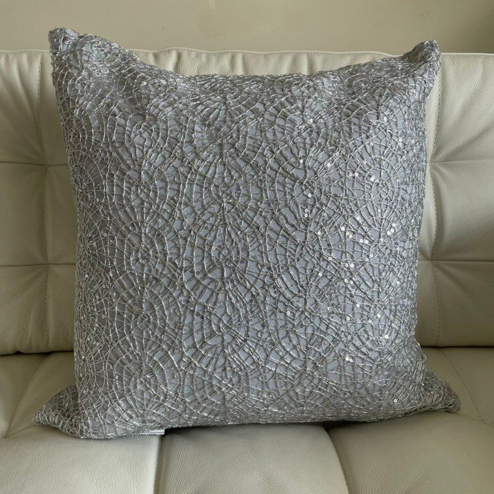 Lace Sequin Haze Decorative Pillow