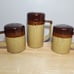 Vintage Brown Dip Stoneware Shakers