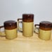 Vintage Brown Dip Stoneware Shakers