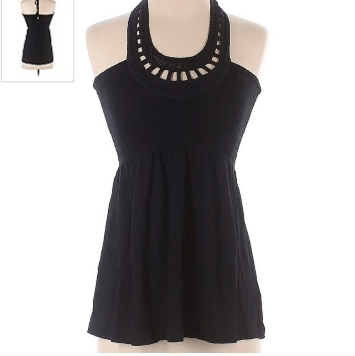 JUICY COUTURE Sexy Halter Black Top Size Small