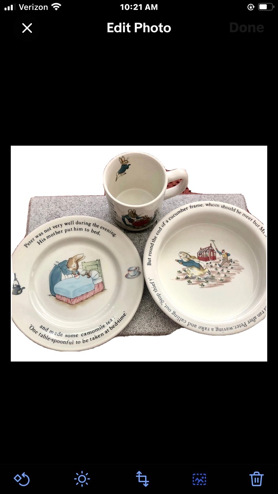 Vintage Wedgwood Peter Rabbit Children’s 3 piece nursery set