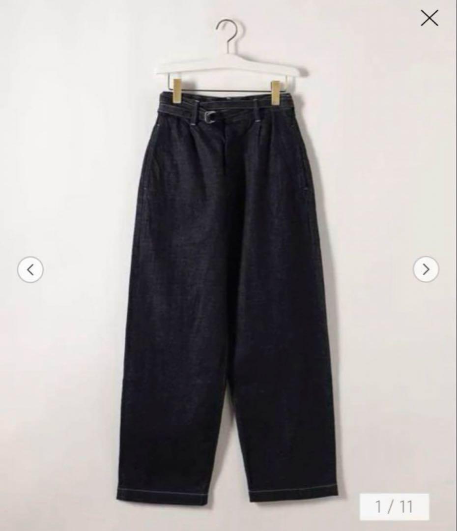 Weekend Sale! DENIM NARROW-BELT PANTS/Denim Pants