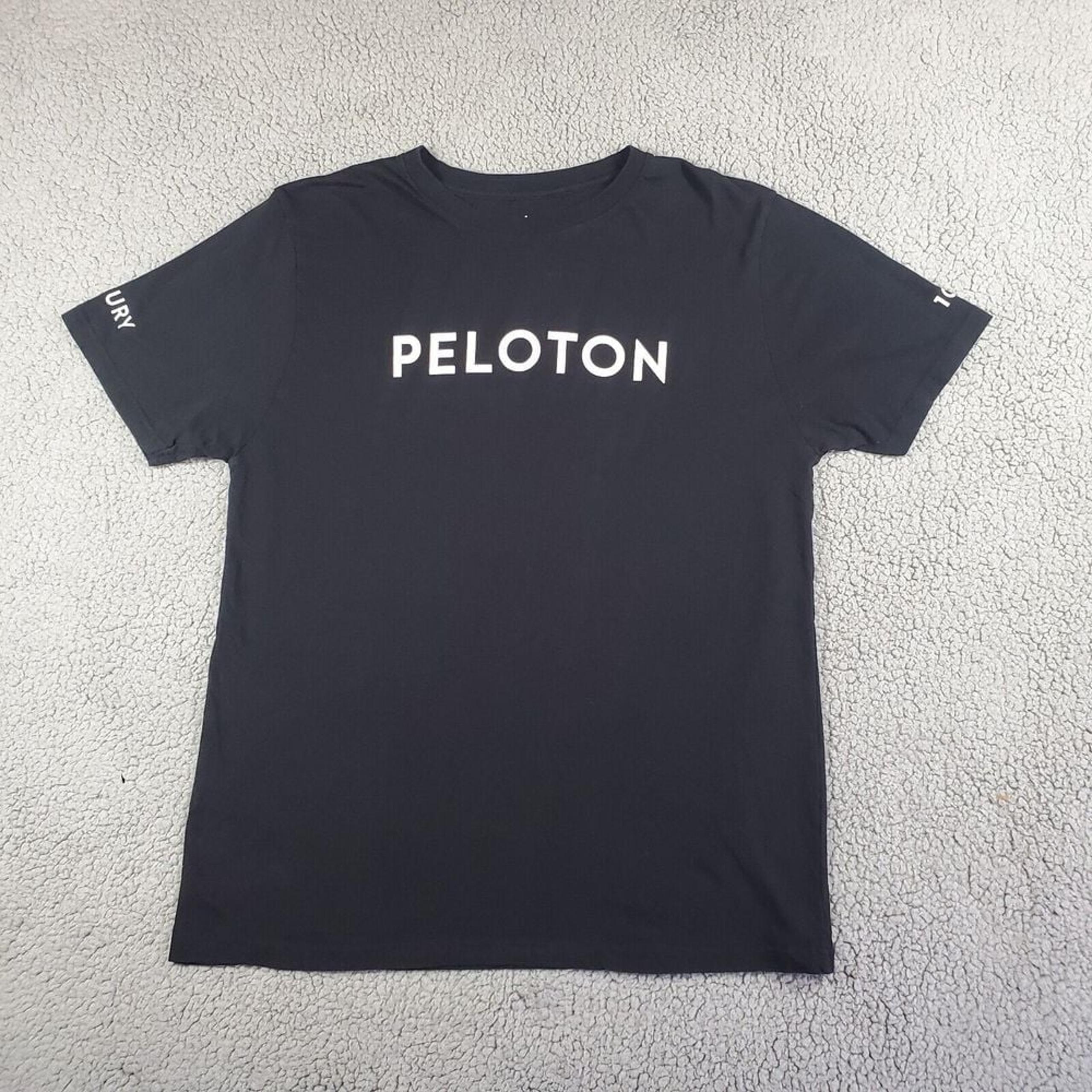 Peloton Reach 100 Rides Century Babydoll T-Shirt Women Medium Black Cycling Spin