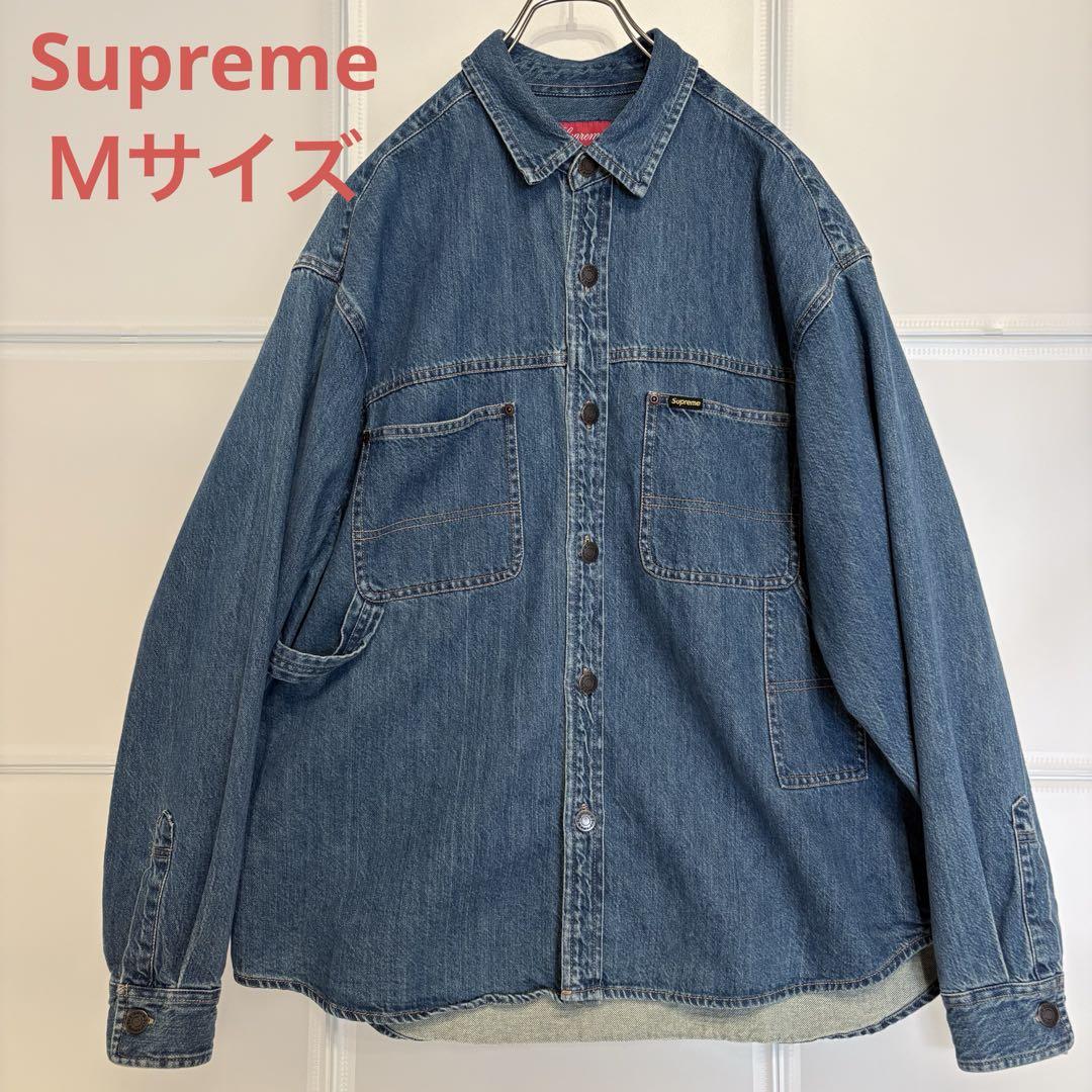 Supreme Denim Painter Shirt Indigo M Long Sleeve