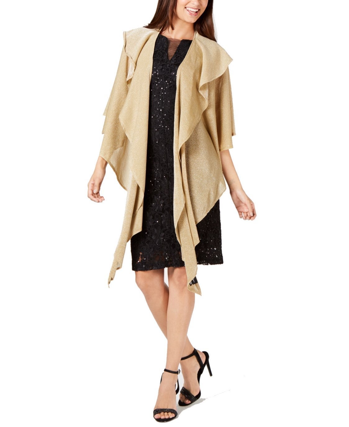 Cejon double draped sparkle-knit